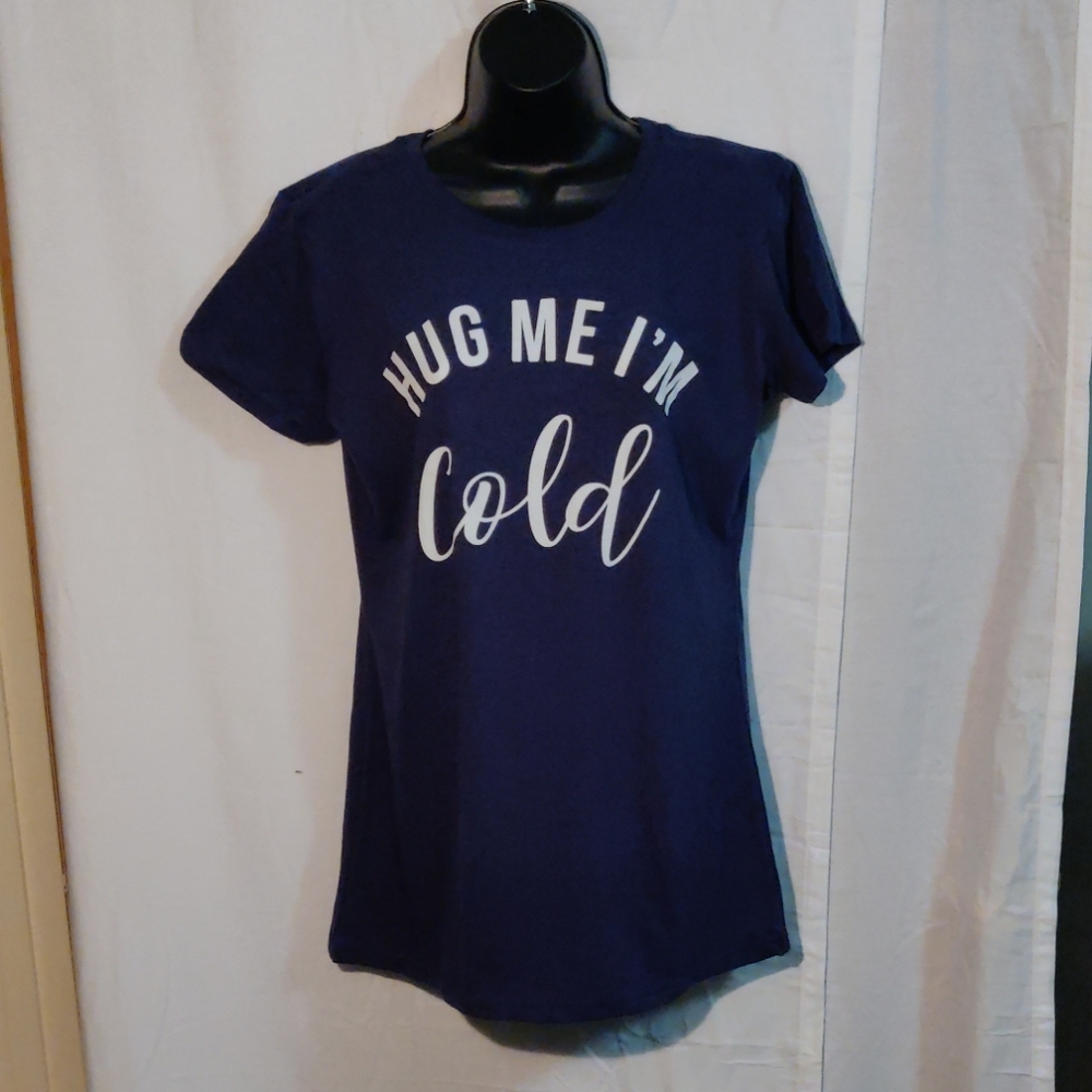 Heather Blue 'Hug Me I'm Cold' Relaxed-Fit Tee